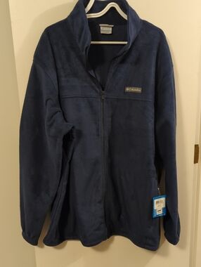 Columbia Navy Blue Full-Zip Fleece Jacket